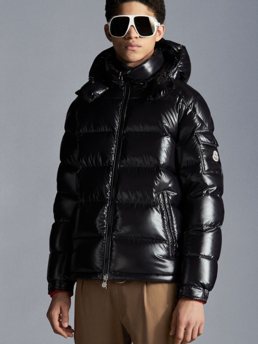 Moncler Black Maya Giubbotto Hooded Short Down Jacket